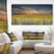 Designart - Sunflower Sunset with Cloudy Sky - Large Landscape Canvas Art